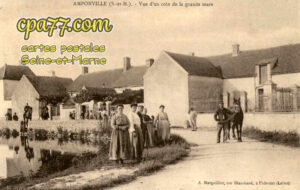 Amponville (Seine-et-Marne) - Vue d&rsquo;un coin de la grande mare