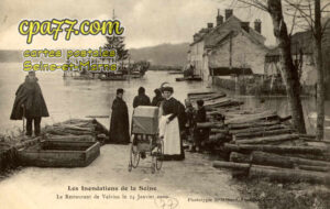 Avon (Seine-et-Marne) - Le Restaurant de Valvins le 24 Janvier 1910