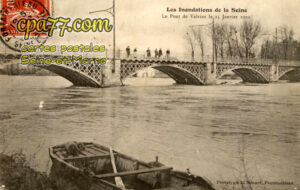 Avon (Seine-et-Marne) - Le Pont de Valvins le 25 Janvier 1910 (en l&rsquo;état)