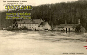 Avon (Seine-et-Marne) - Le Restaurant de Valvins pendant la crue – 25 Janvier 1910