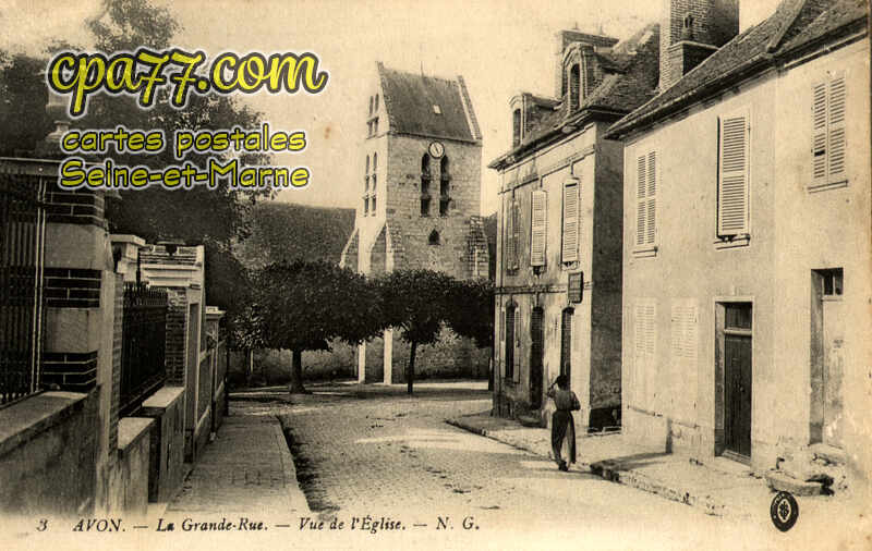 Avon (Seine-et-Marne) - La Grande. Vue de l&rsquo;Eglise