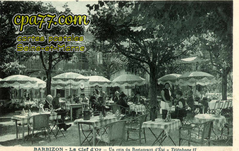 Barbizon (Seine-et-Marne) - La Clef d&rsquo;Or – Un coin du Restaurant d&rsquo;Eté