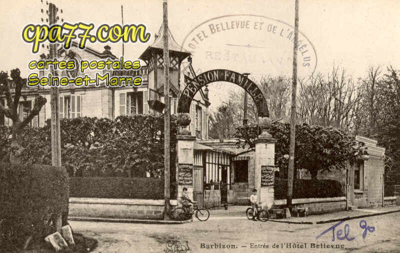 Barbizon (Seine-et-Marne) - Entrée de l&rsquo;Hôtel Bellevue