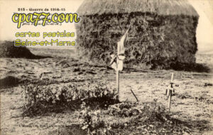 Barcy (Seine-et-Marne) - Guerre de 1914-15 – Tombes de soldats dans la plaine de Barcy près Meaux