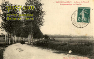 Bazoches Lès Bray (Seine-et-Marne) - La Route de Vinneuf – Vue panoramique sur Bazoches