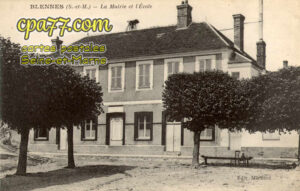 Blennes (Seine-et-Marne) - La Mairie et l&rsquo;Ecole