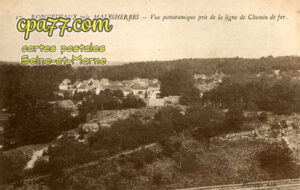 Buthiers (Seine-et-Marne) - Roncevaux près Malesherbes – Vue panoramique pris de la Ligne de Chemin de Fer