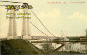 Cannes Écluse (Seine-et-Marne) - Le Pont suspendu