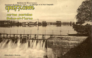 Cannes Écluse (Seine-et-Marne) - Environs de Montereau – Le Barrage et le Pont Suspendu