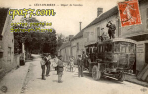 Cély En Bière (Seine-et-Marne) - Départ de l&rsquo;autobus
