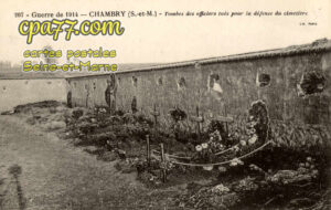Chambry (Seine-et-Marne) - Guerre de 1914 – Tombes des officiers tués pour la défense du cimetière