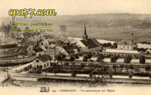 Champagne Sur Seine (Seine-et-Marne) - Vue panoramique sur l&rsquo;Eglise