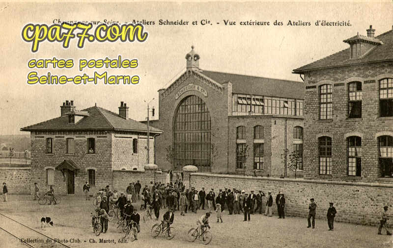 Champagne Sur Seine (Seine-et-Marne) - Ateliers Schneider et Cie. – Vue extérieure des Ateliers d&rsquo;électricité