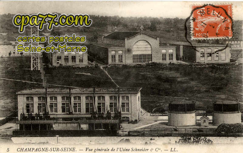 Champagne Sur Seine (Seine-et-Marne) - Vue générale de l&rsquo;Usine Schneider & Cie