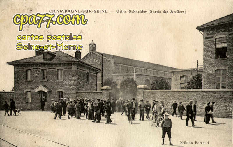 Champagne Sur Seine (Seine-et-Marne) - Usine Schneider (Sortie des Ateliers)