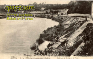 Champagne Sur Seine (Seine-et-Marne) - Vue sur la Seine et le Pont