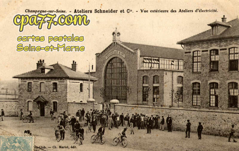 Champagne Sur Seine (Seine-et-Marne) - Ateliers Schneider et Cie. – Vue extérieure des Ateliers d&rsquo;électricité