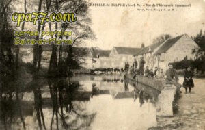 La Chapelle St Sulpice (Seine-et-Marne) - Vue de l&rsquo;Abreuvoir Communal