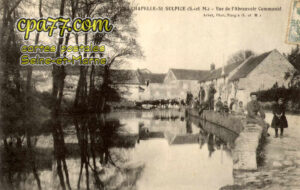 La Chapelle St Sulpice (Seine-et-Marne) - Vue de l&rsquo;Abreuvoir Communal