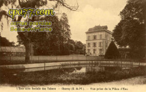 Charny (Seine-et-Marne) - L&rsquo;Entr&rsquo;Aide Sociale des Tabacs – Vue prise de la Pièce d&rsquo;Eau