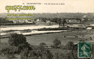 Chartrettes (Seine-et-Marne) - Vue des Bords de la Seine