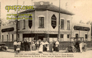 Chelles (Seine-et-Marne) - Chelles-Les-Coudreaux – Avenue des Sciences et Claude-Bernard – Hôtel Café-Restaurant de l’Ecu de France, tenu par Madame Veuve Rouch