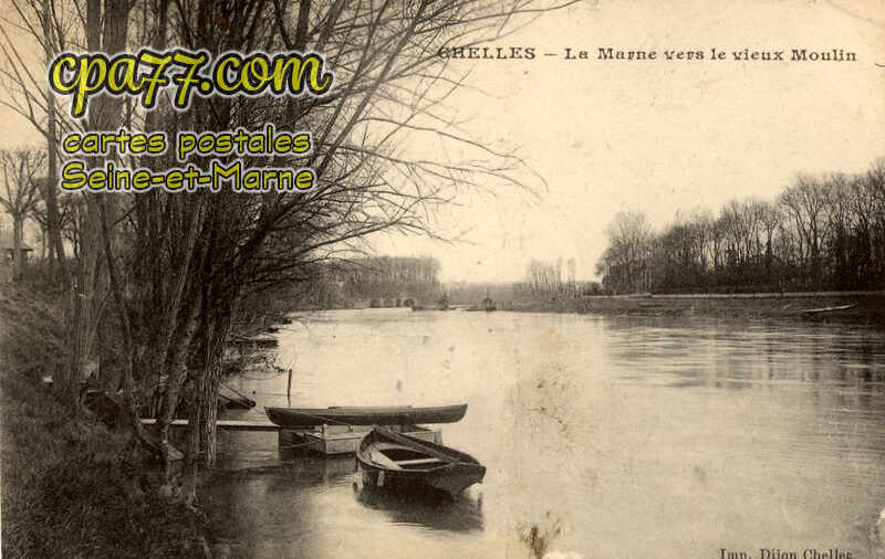 Chelles (Seine-et-Marne) - La Marne vers le vieux Moulin