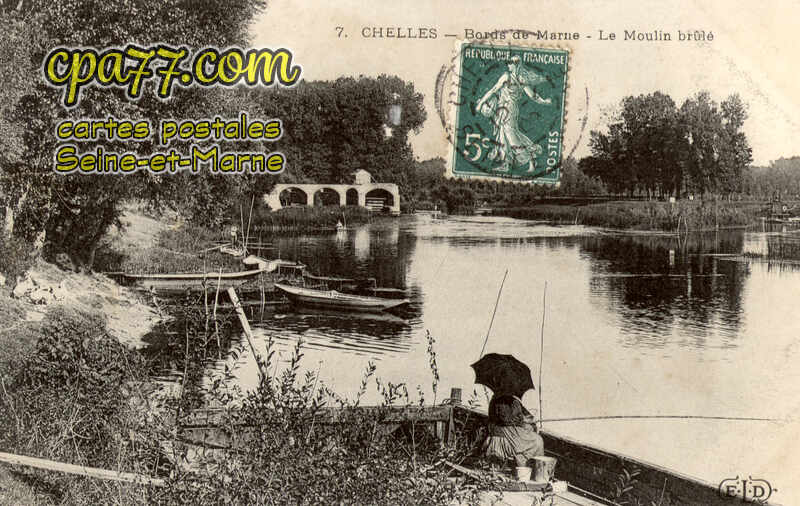 Chelles (Seine-et-Marne) - Bord de Marne – Le Moulin brûlé
