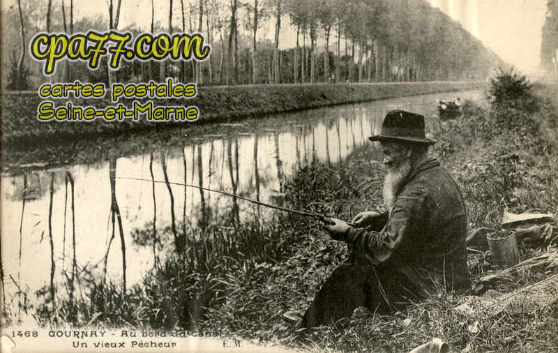 Chelles (Seine-et-Marne) - 1468 – Gournay – Au bord du Canal – Un vieux Pêcheur