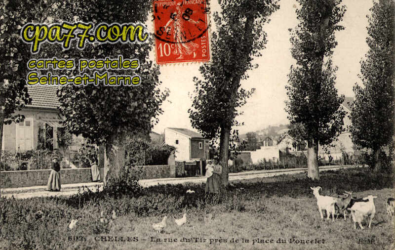 Chelles (Seine-et-Marne) - La Rue du Tir près de la place du Poncelet