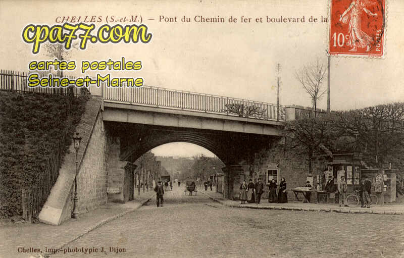 Chelles (Seine-et-Marne) - Pont du Chemin de Fer et boulevard