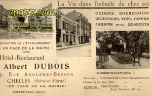 Chelles (Seine-et-Marne) - Hôtel Restaurant Albert Dubois