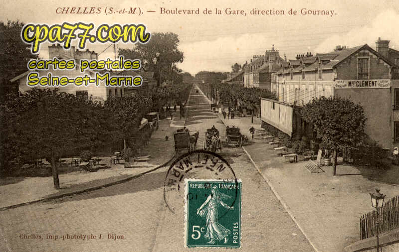 Chelles (Seine-et-Marne) - Boulevard de la Gare, direction de Gournay