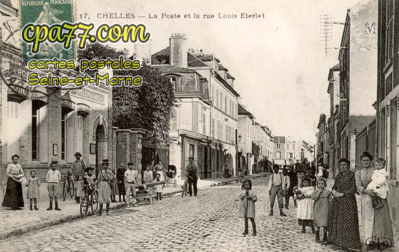 Chelles (Seine-et-Marne) - La Poste et la Rue Louis Eterlet
