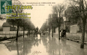 Chelles (Seine-et-Marne) - Inondations de Chelles 1910 – Rue des Abbesses