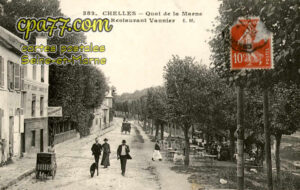 Chelles (Seine-et-Marne) - Quai de la Marne et Restaurant Vannier