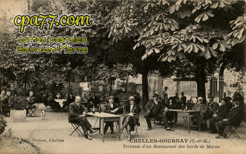 Chelles (Seine-et-Marne) - Terrasse d&rsquo;un Restaurant des bords de Marne