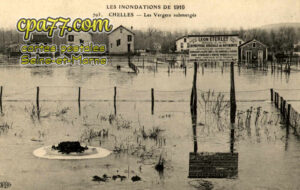 Chelles (Seine-et-Marne) - Les Inondations de 1910 – Les Vergers submergés