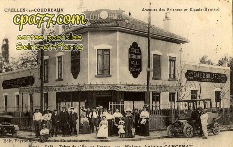 Chelles (Seine-et-Marne) - Hôtel-Café-Tabac de l&rsquo;Ecu de France – Maison Antoine Carcenat