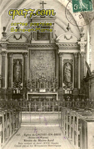 Choisy En Brie (Seine-et-Marne) - Eglise – Rétable du Maître-Autel