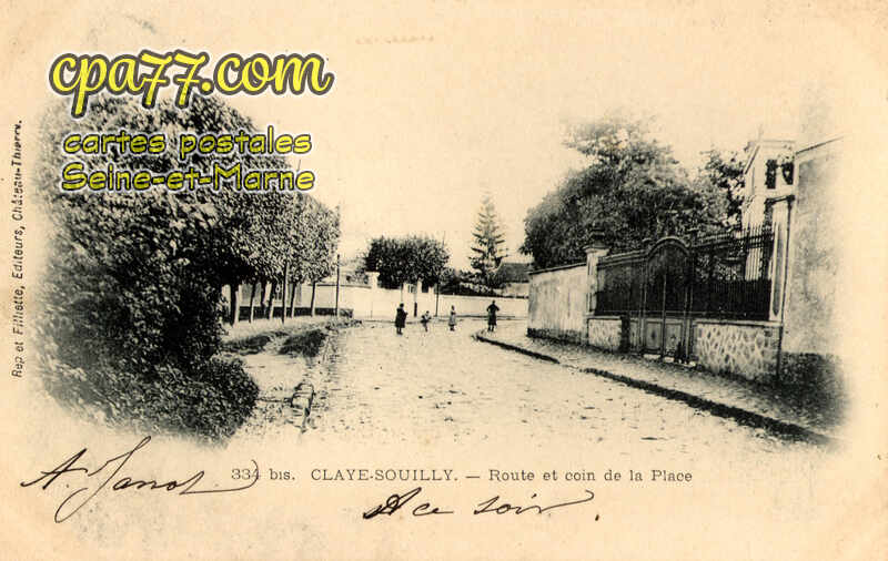 Claye Souilly (Seine-et-Marne) - Route et coin de la Place