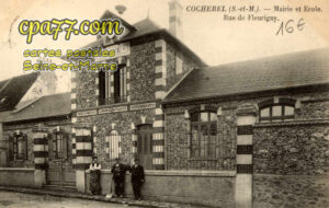 Cocherel (Seine-et-Marne) - Mairie et Ecole – Rue de Fleurigny