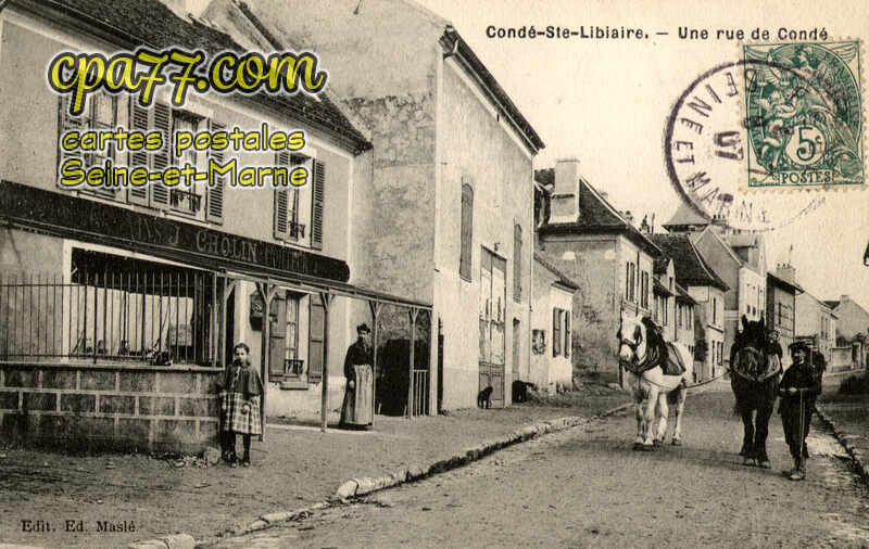 Condé Ste Libiaire (Seine-et-Marne) - Une rue de Condé