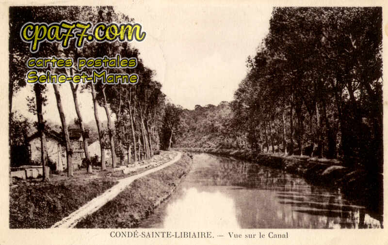 Condé Ste Libiaire (Seine-et-Marne) - Vue sur le Canal