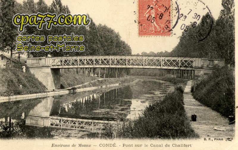 Condé Ste Libiaire (Seine-et-Marne) - Pont sur le Canal de Chalifert