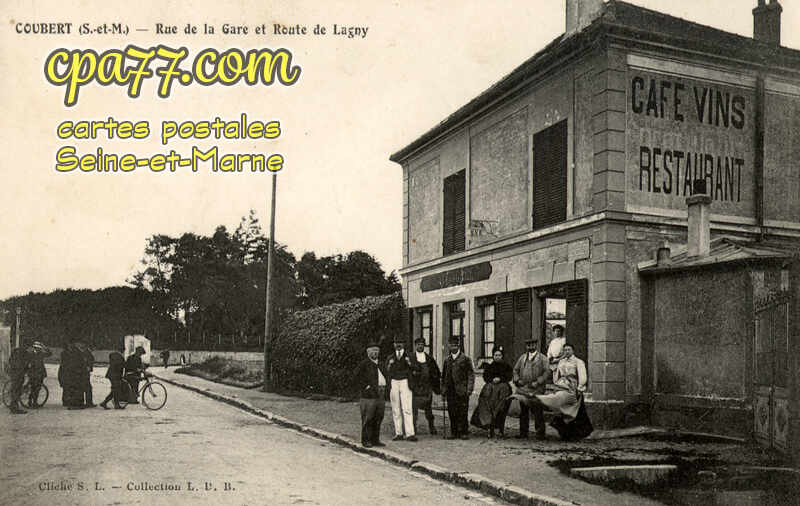 Coubert (Seine-et-Marne) - Rue de la gare et Route de Lagny
