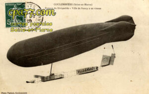 Coulommiers (Seine-et-Marne) - Passage du Dirigeable  » Ville de Nancy  » en vitesse