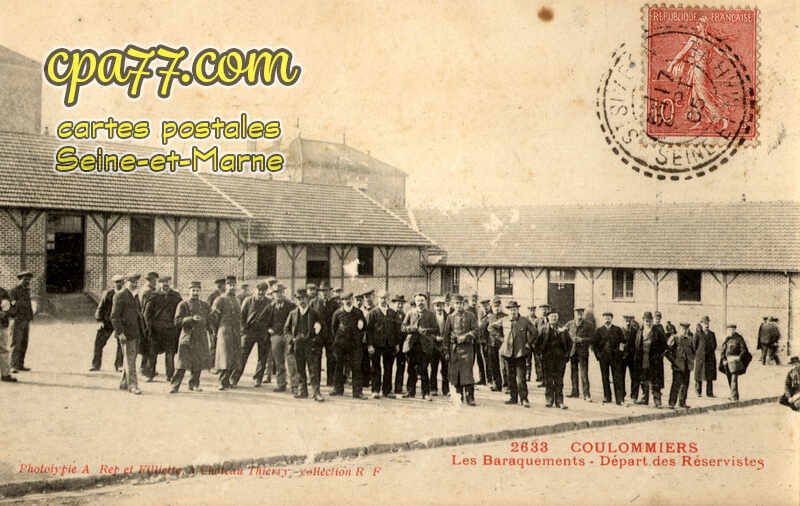 Coulommiers (Seine-et-Marne) - Les Baraquements – Départ des Réservistes