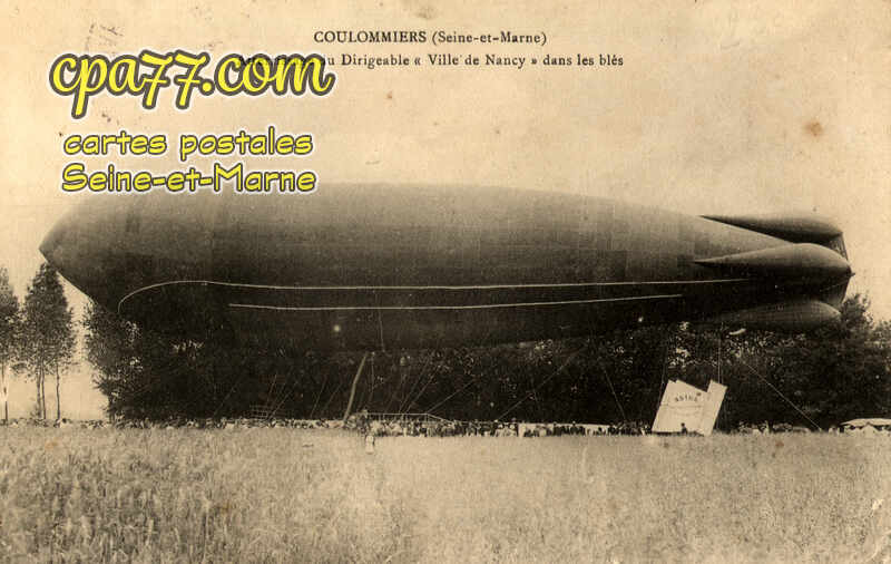 Coulommiers (Seine-et-Marne) - Atterrissage du Dirigeable  » Ville de Nancy  » dans les blés