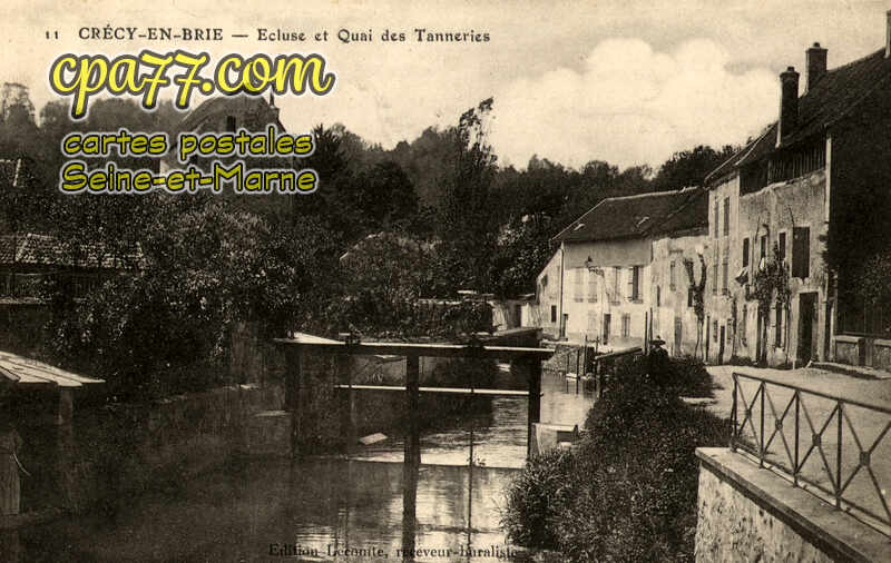 Crécy La Chapelle (Seine-et-Marne) - Ecluse et Quai des Tanneries